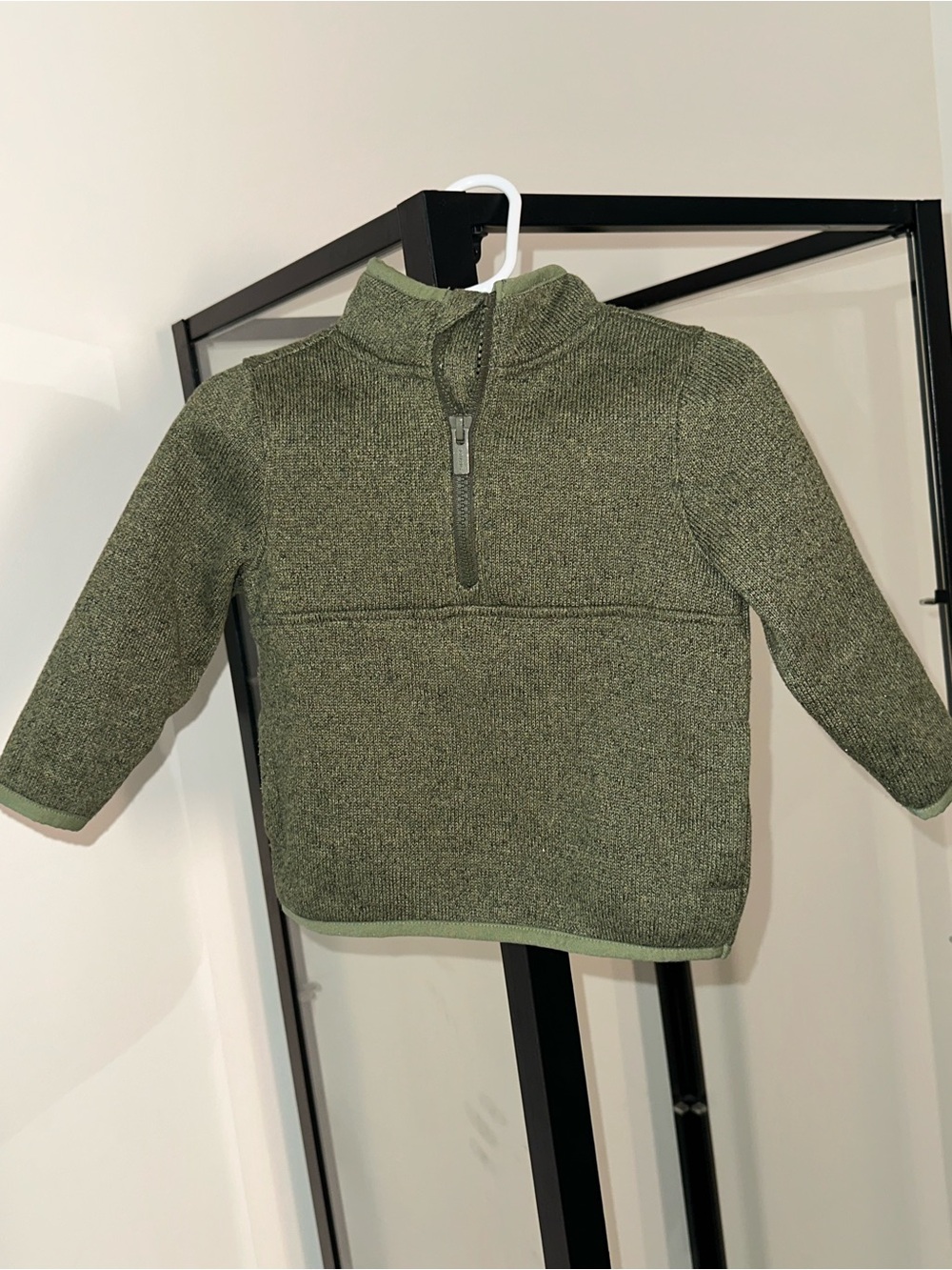 Old Navy Olive Green Half-Zip Sweater Pullover Sz 12-18m